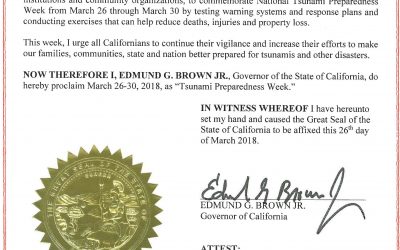 Governor Brown Issues Proclamation Declaring Tsunami Preparedness Week